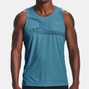 Under Armour Men's Teal Tank Top with Navy Accents